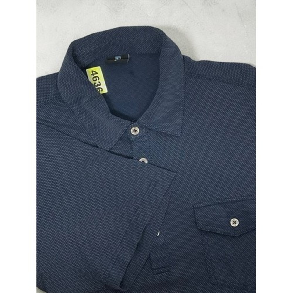 Kuhl Gray/Blue Short Sleeve Polo Shirt Men Large China Modal/Polyester/Spandex